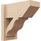 Ekena Millwork 8-in W x 16-in D x 16-in H Funston Slat Rough Cedar Woodgrain TimberThane Outlooker, Primed Tan OUTUR080X16X16FST24RCPR - alternate 1